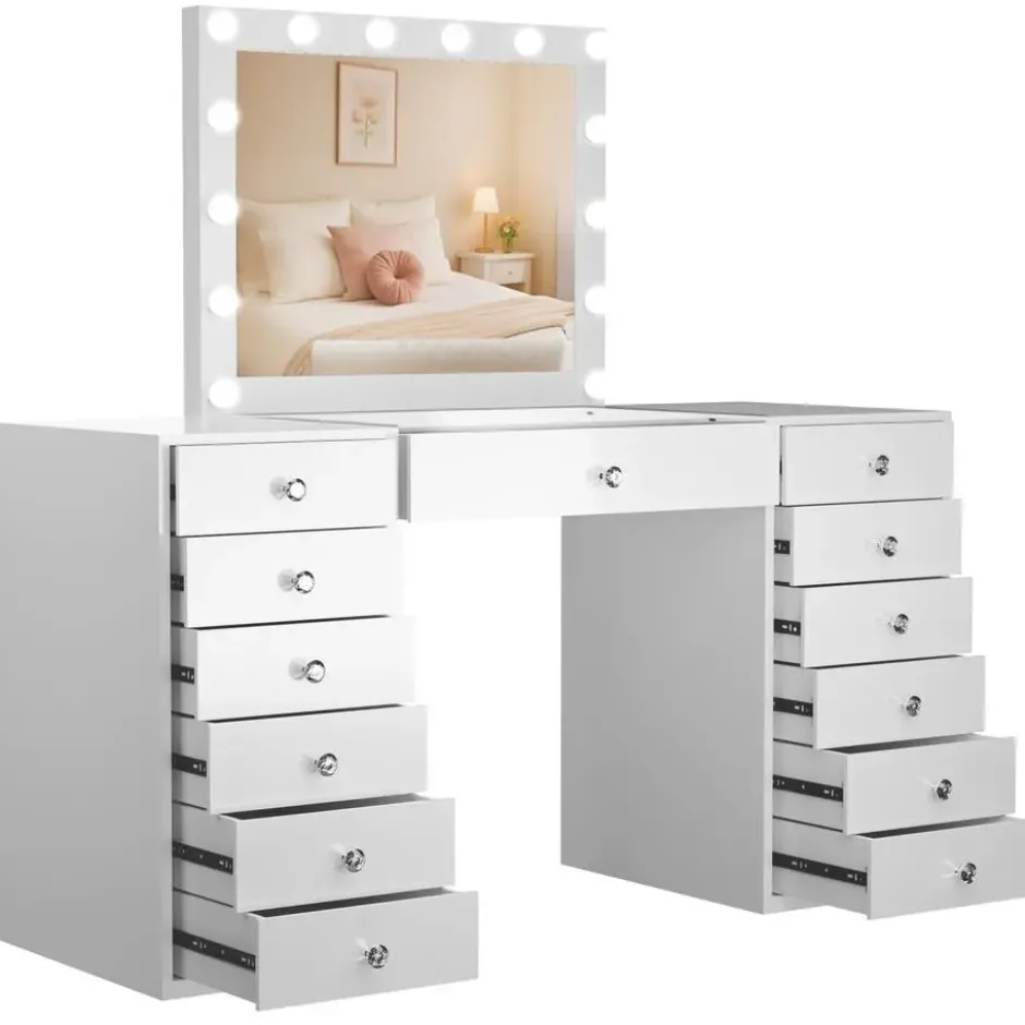 CLP Kaptafel Attalla wit Frame - Hout - wit