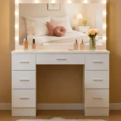 CLP Kaptafel Ginny wit Frame - Hout - wit