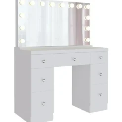 CLP Kaptafel Lerona wit Frame - Hout - wit