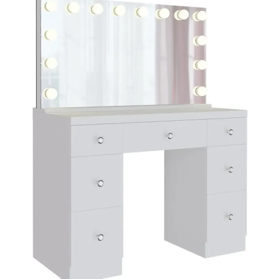 CLP Kaptafel Lerona wit Frame - Hout - wit