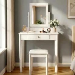 CLP Kaptafel Velia wit Frame - Hout - wit