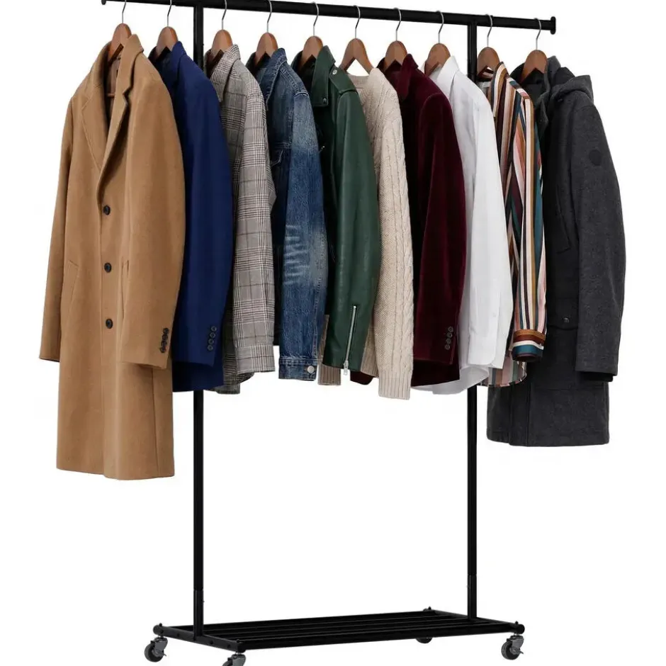 CLP Kledingrek Bernis 165x92x45 cm - zwart
