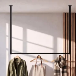 CLP Kledingrek Fenton 80x100x7 cm - zwart