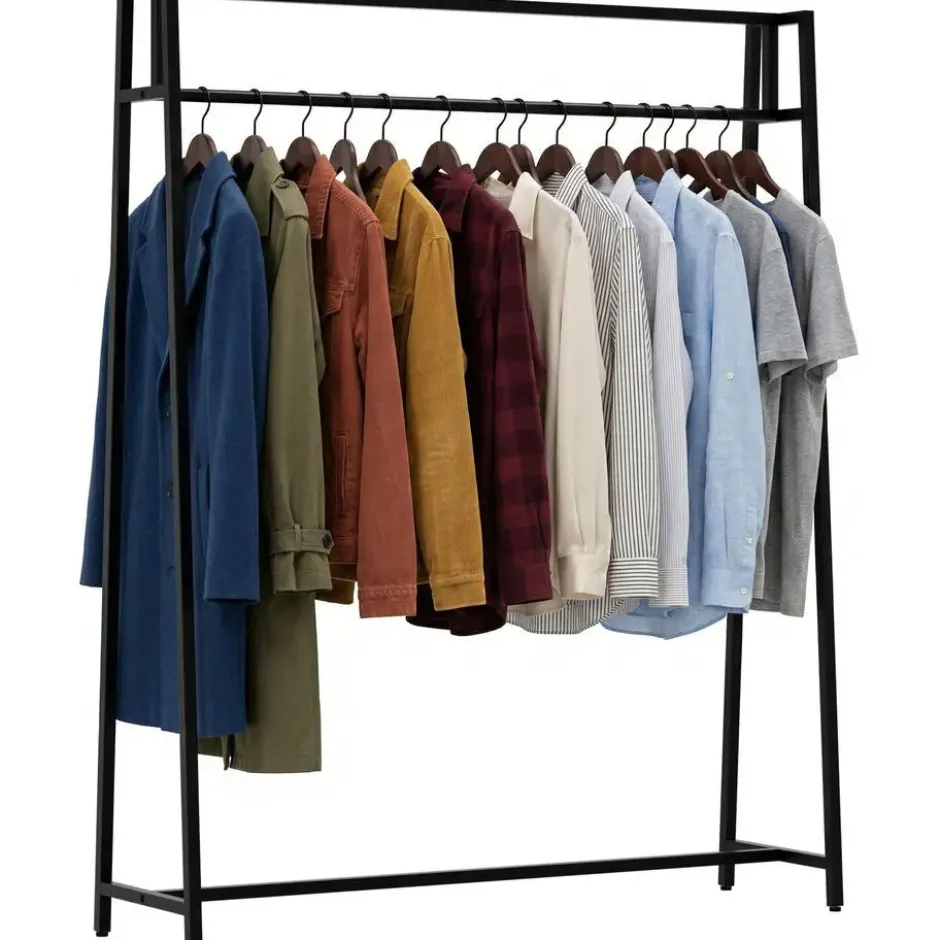CLP Kledingrek Ingar 150x120x35 cm - zwart