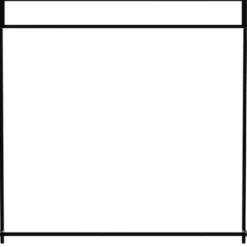 CLP Kledingrek Ingar 150x150x35 cm - zwart