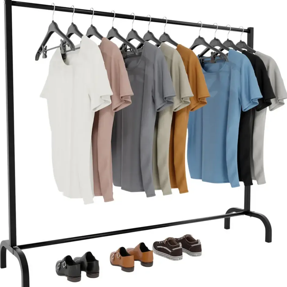 CLP Kledingrek Lara 120x150x38 cm - zwart
