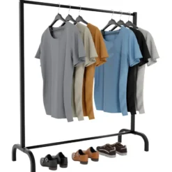 CLP Kledingrek Lara 120x120x38 cm - zwart