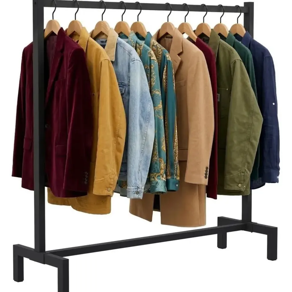 CLP Kledingrek Melva 120x120x38 cm - zwart