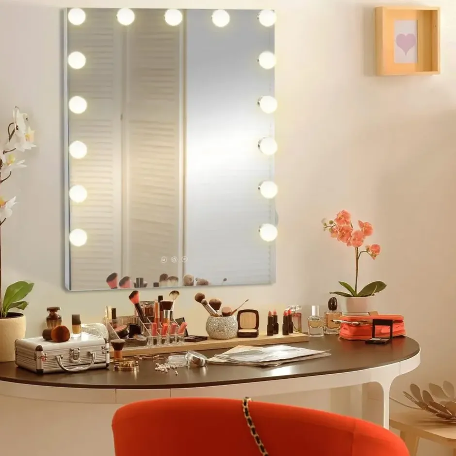 CLP Make-up spiegel Murrieta Kunststof - wit