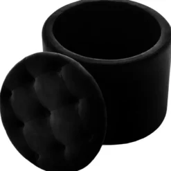 CLP Poef Pantin zwart Frame - Fluweel - zwart