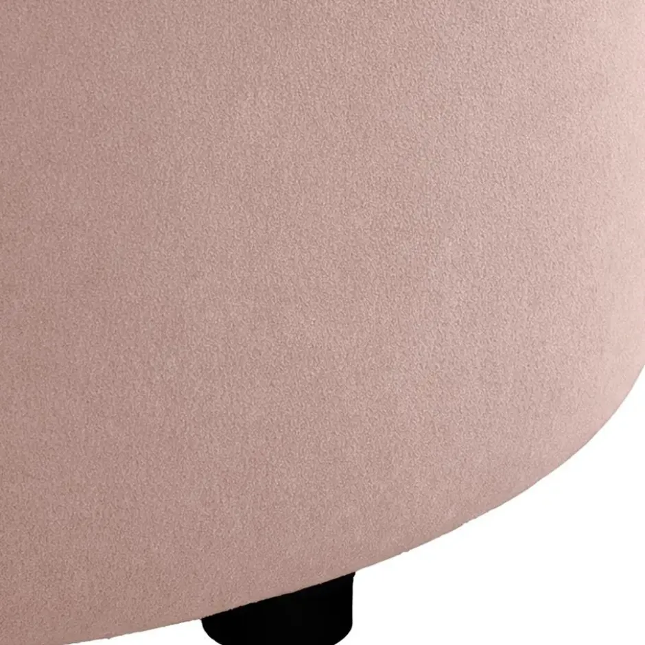 CLP Poef Pantin zwart Frame - Fluweel - rosa