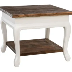 CLP Salontafel Thordis wit Frame - Hout - donkerbruin