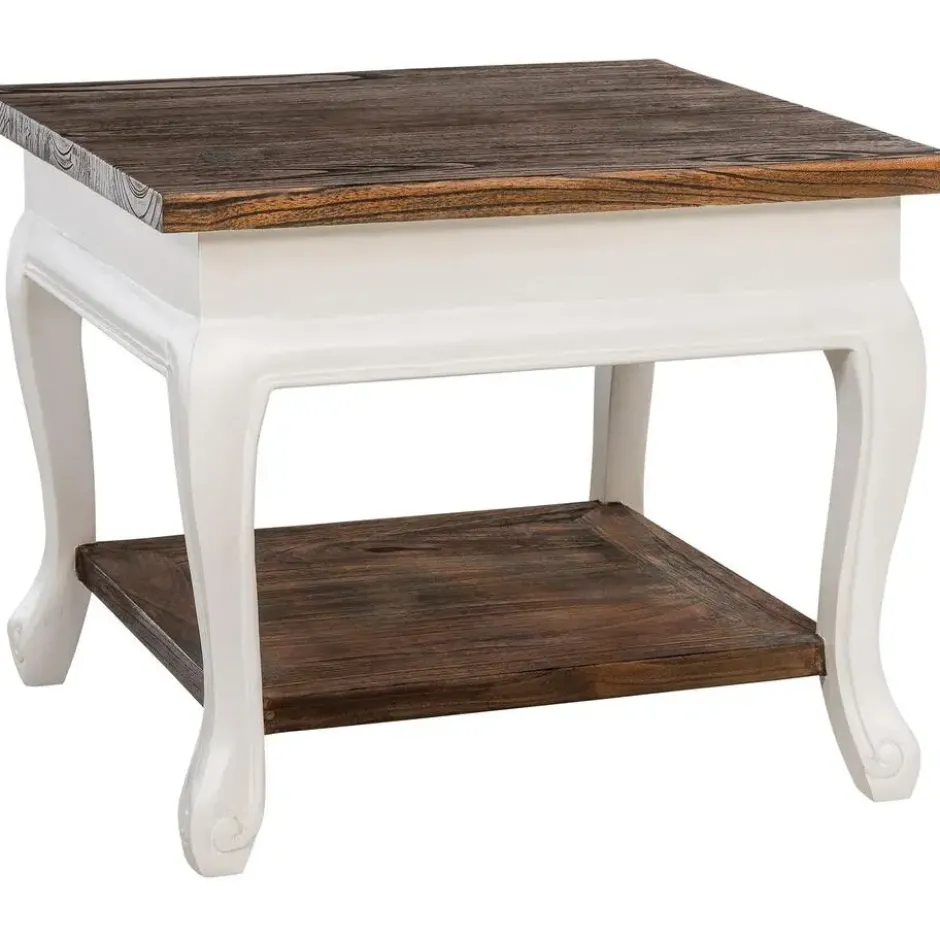 CLP Salontafel Thordis wit Frame - Hout - donkerbruin