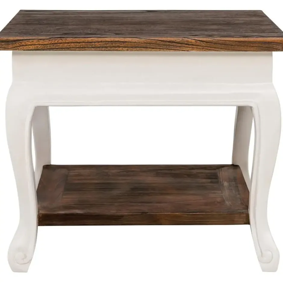CLP Salontafel Thordis wit Frame - Hout - donkerbruin