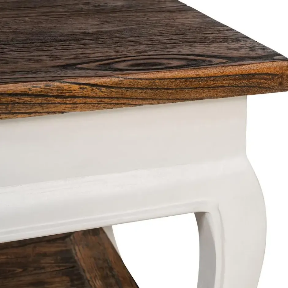 CLP Salontafel Thordis wit Frame - Hout - donkerbruin