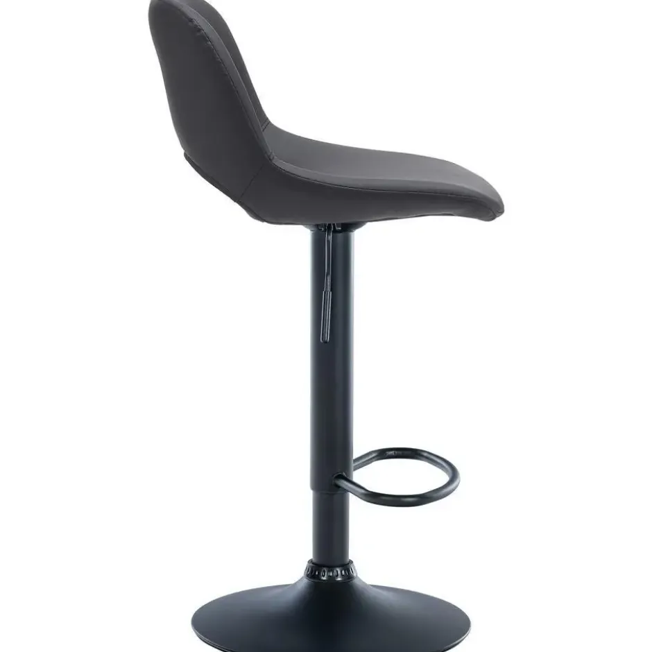 CLP Set van 2 Barkruk Camden mat zwart Frame - Kunstleer - zwart