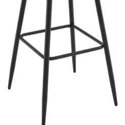 CLP Set van 2 Barkruk Dartford mat zwart Frame - Fluweel - zwart