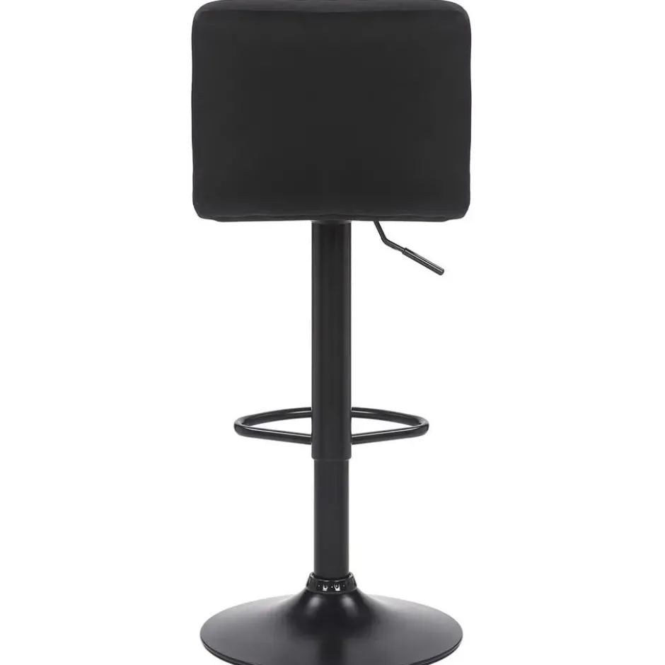 CLP Set van 2 Barkruk Feni zwart Frame - Fluweel - zwart