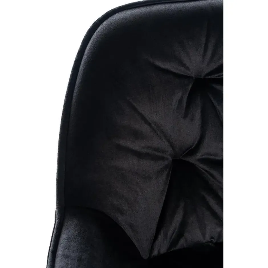 CLP Set van 2 Barkruk Gibson zwart Frame - Fluweel - zwart