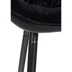 CLP Set van 2 Barkruk Gibson zwart Frame - Fluweel - zwart