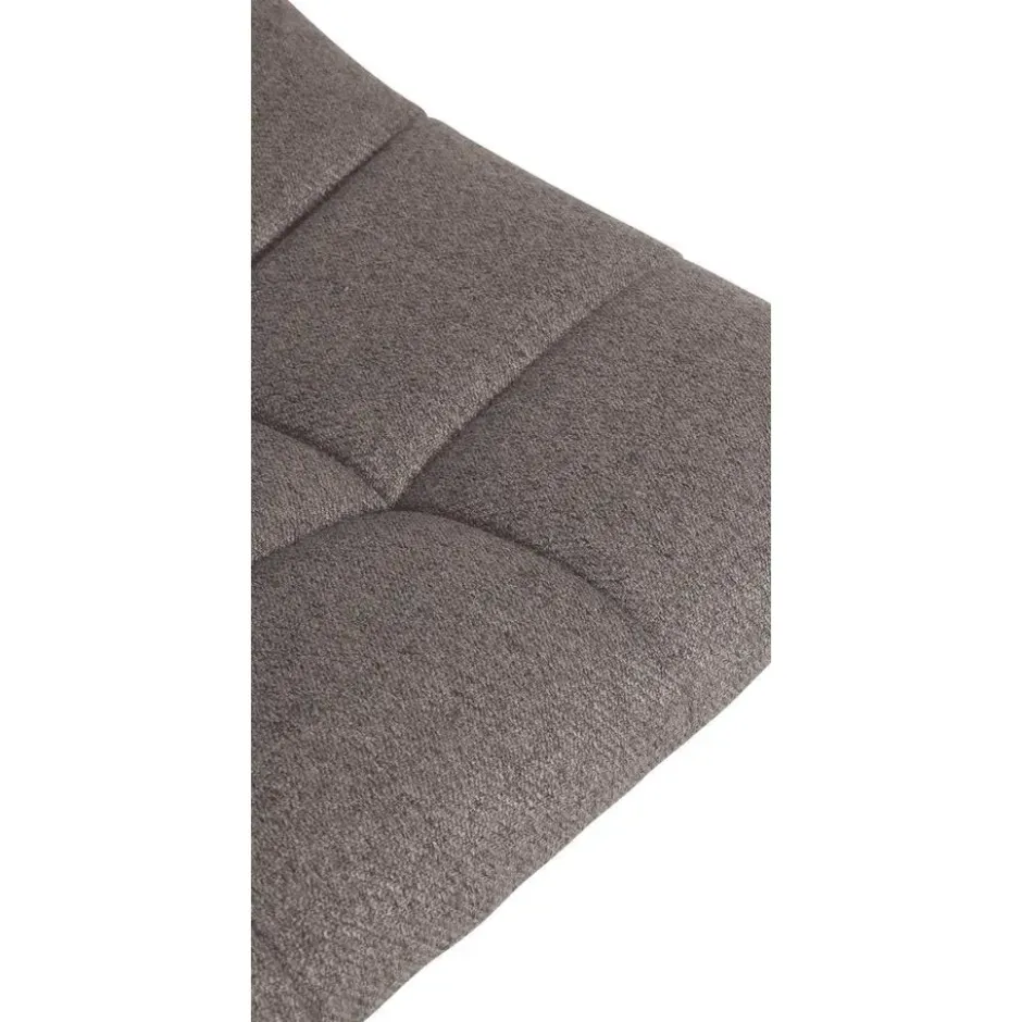 CLP Set van 2 Barkruk Jerry zwart Frame - Stof - grijs