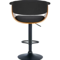 CLP Set van 2 Barkruk Vestal zwart Frame - Stof - walnoot/zwart