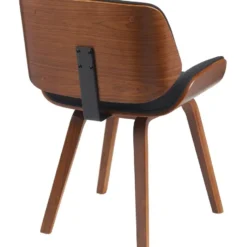 CLP Set van 2 Eetkamerstoel Beverley walnoot Frame - Stof - walnoot/zwart
