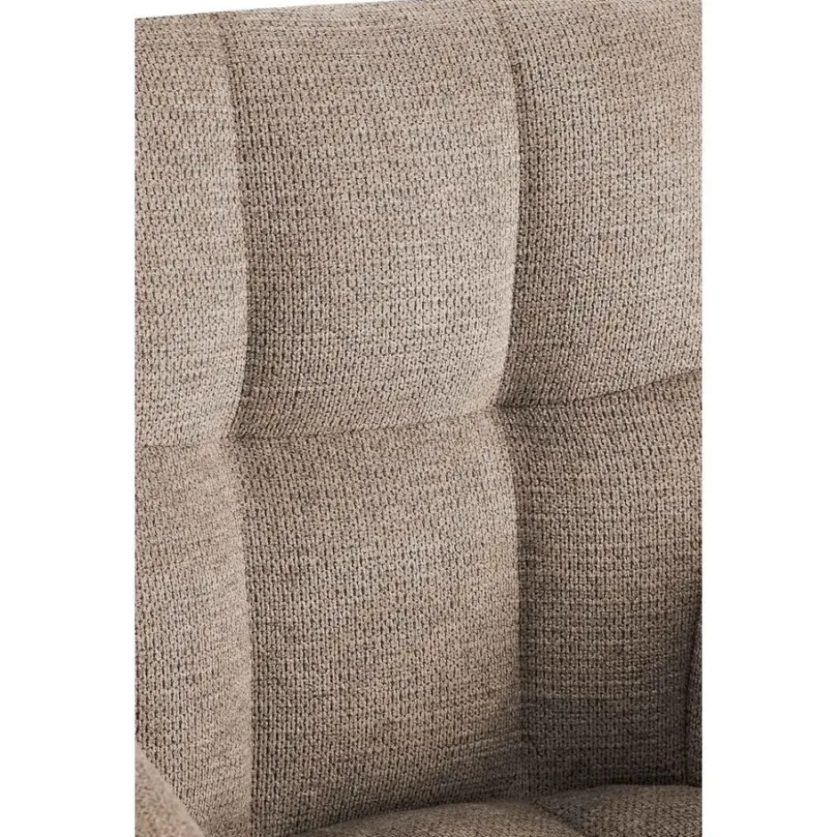 CLP Set van 2 Eetkamerstoel Jonah zwart Frame - Stof - taupe