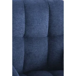 CLP Set van 2 Eetkamerstoel Jonah zwart Frame - Stof - donkerblauw