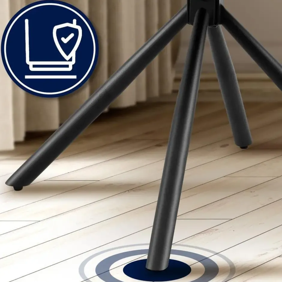 CLP Set van 2 Eetkamerstoel Tipton zwart Frame - Stof - blauw
