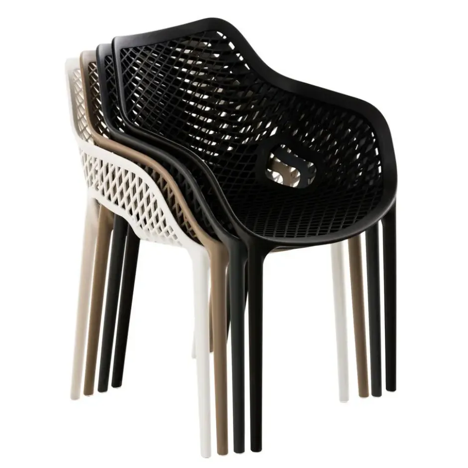 CLP Set van 2 Tuinstoel Air XL Kunststof - wit