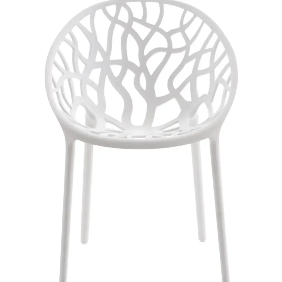 CLP Set van 4 Tuinstoel Hope Kunststof - wit