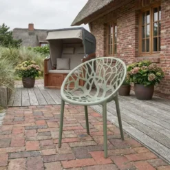 CLP Set van 2 Tuinstoel Hope Kunststof - olijf