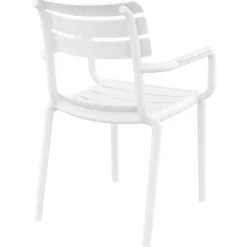 CLP Set van 6 Tuinstoel Paris Kunststof - wit