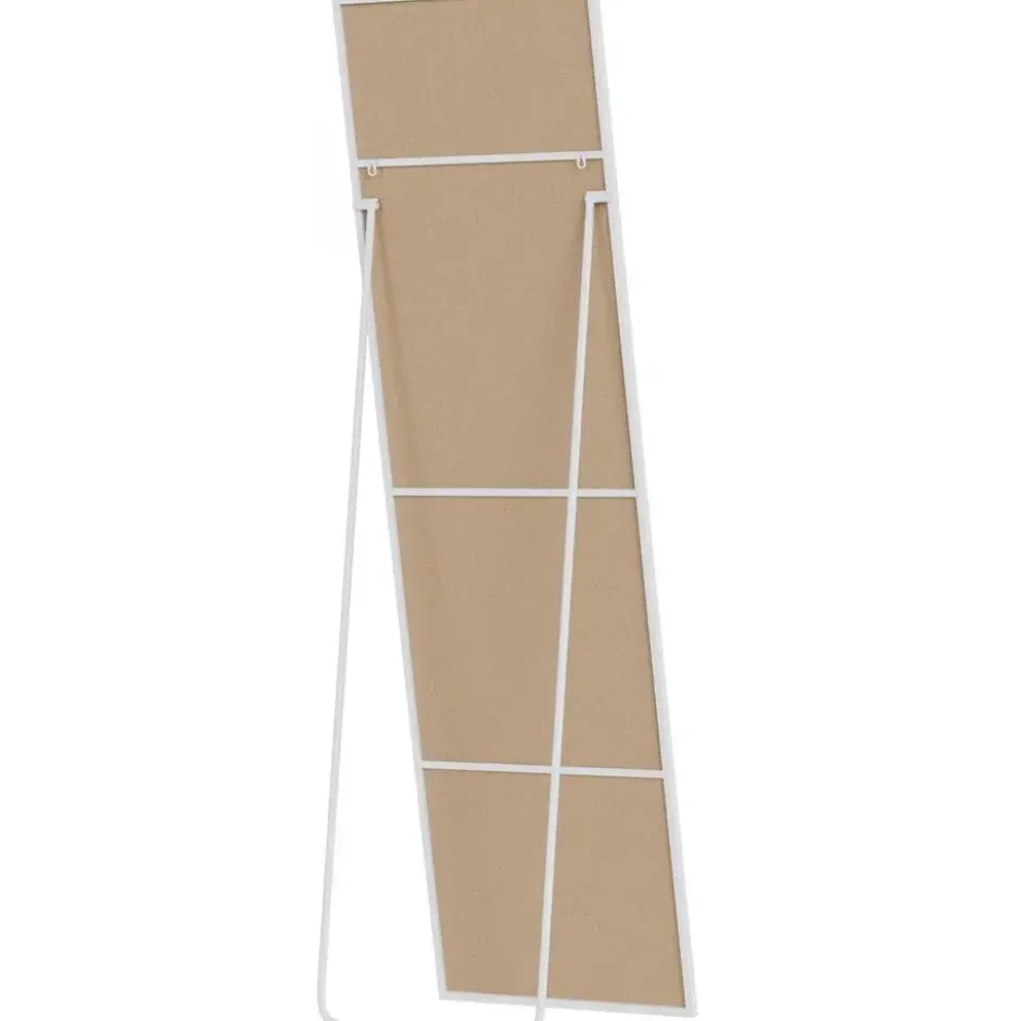CLP Staande spiegel Benicia vierkant - Glas - mat wit