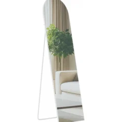 CLP Staande spiegel Moline ovaal - Glas - mat wit