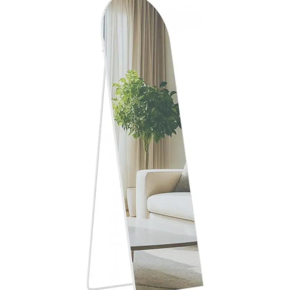 CLP Staande spiegel Moline ovaal - Glas - mat wit