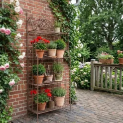 CLP Stellingkast Flora Metaal - antiek bruin