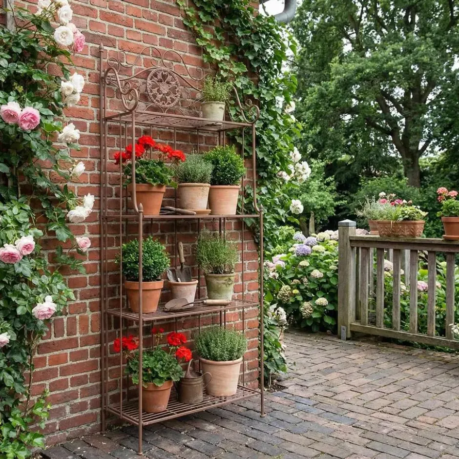 CLP Stellingkast Flora Metaal - antiek bruin