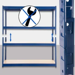CLP Stellingkast LR160 Metaal - blauw