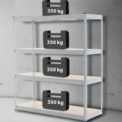 CLP Stellingkast LR160 Metaal - wit