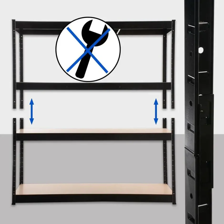 CLP Stellingkast LR160 Metaal - zwart