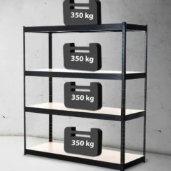 CLP Stellingkast LR160 Metaal - zwart