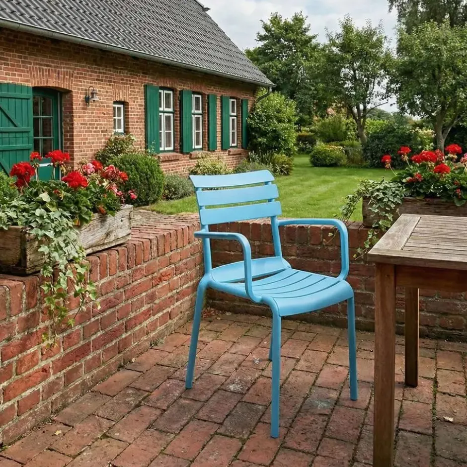 CLP Tuinstoel Joliya Kunststof - blauw