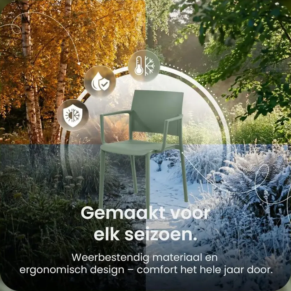 CLP Tuinstoel Valtor Kunststof - olijf