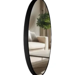 CLP Wandspiegel Elsie rond - Metaal - zwart - 60cm