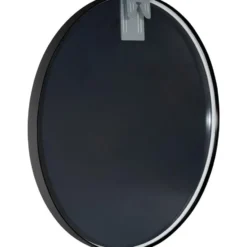 CLP Wandspiegel Elsie rond - Metaal - zwart - 60cm