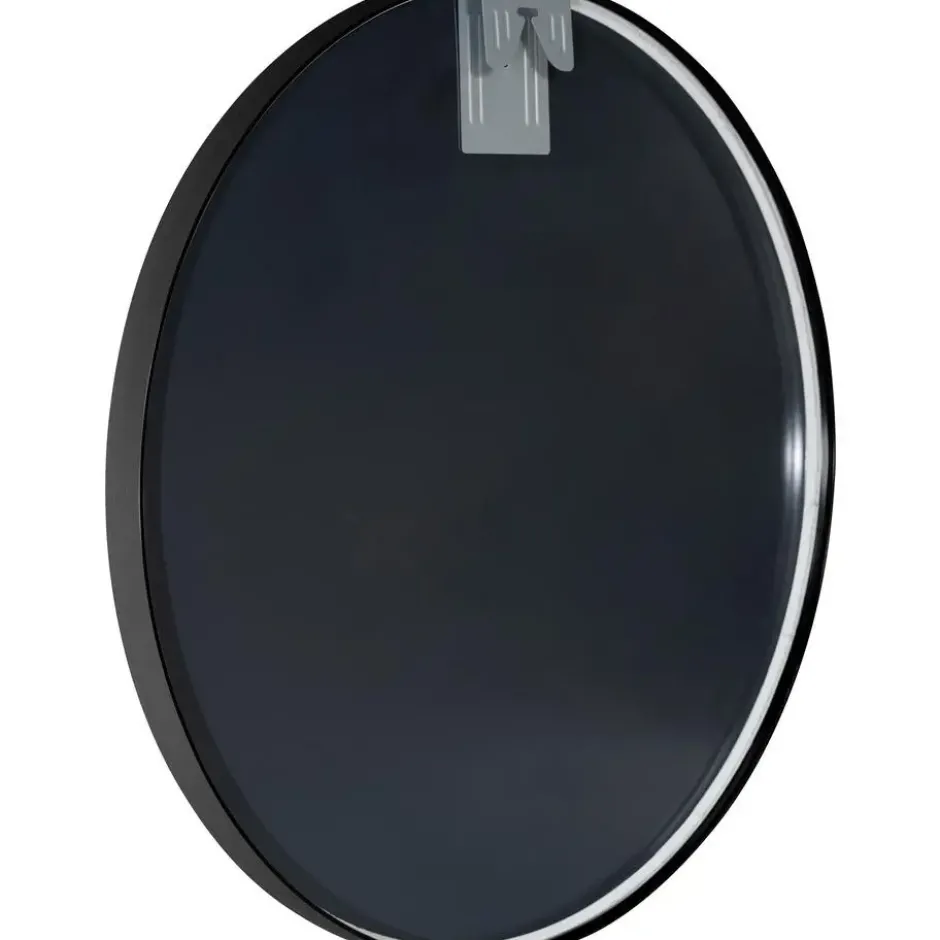 CLP Wandspiegel Elsie rond - Metaal - zwart - 60cm