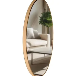 CLP Wandspiegel Elsie rond - Metaal - mat goud - 80cm