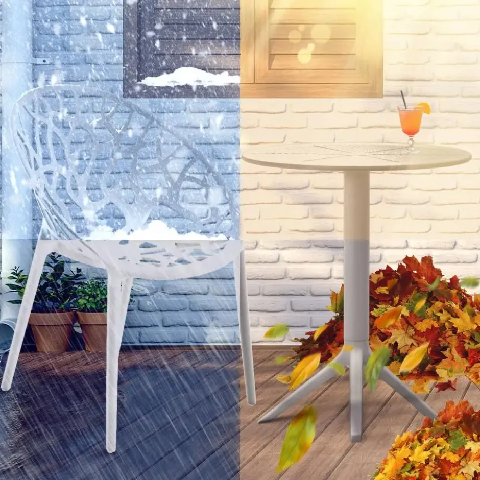 CLP zitgroep 2 stoelen Hoscana Kunststof - wit